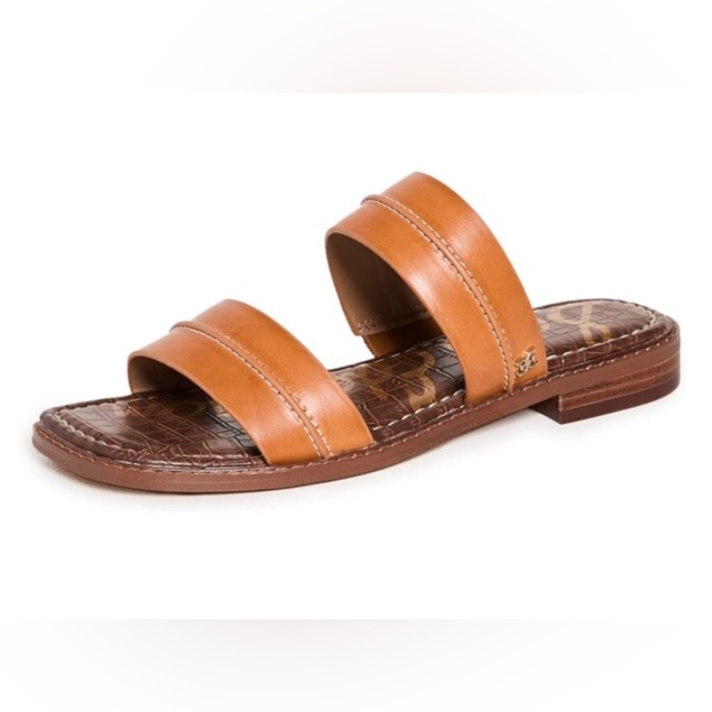 Sam Edelman Haydee Natural Leather Flat Sandals